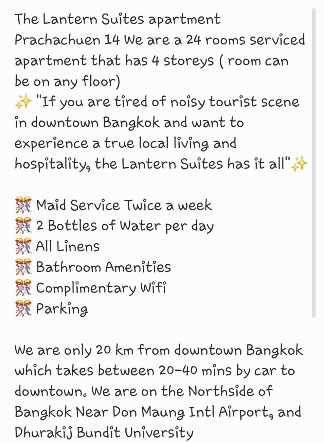 The Lantern Suites Ban Song Hong Ngoại thất bức ảnh